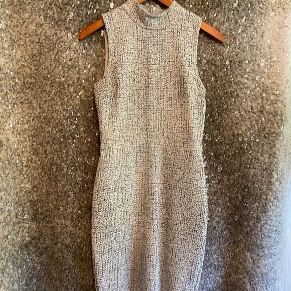 Tweed(ish) Bodycon Midi Dress - Express - Picture 1 of 1